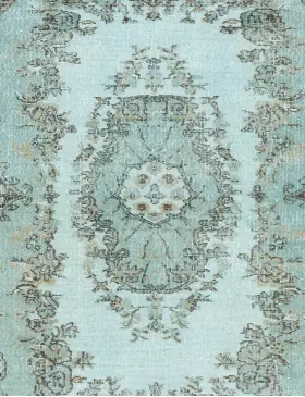 Blå Turkiet vintage matta 203 x 116 cm - view 3