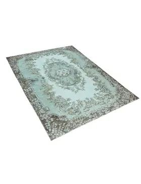 Blå Turkiet vintage matta 203 x 116 cm - view 2