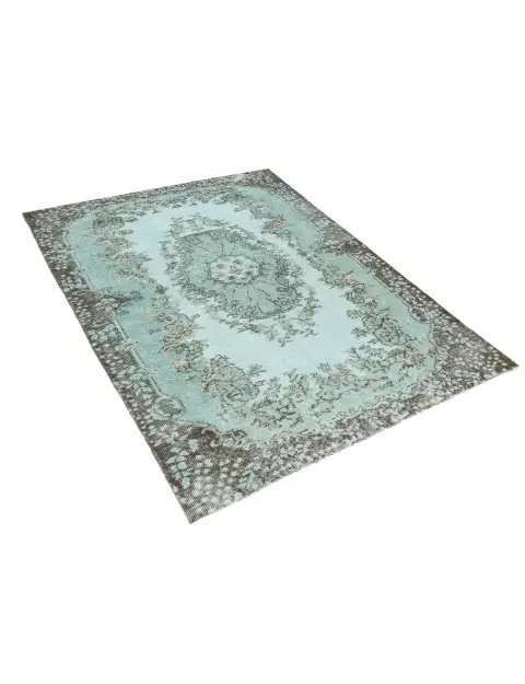 Blå Turkiet vintage matta 203 x 116 cm - view 2