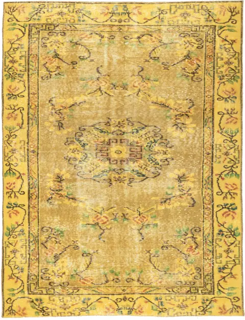 Giallo Turco Tappeto vintage 210 x 110 cm