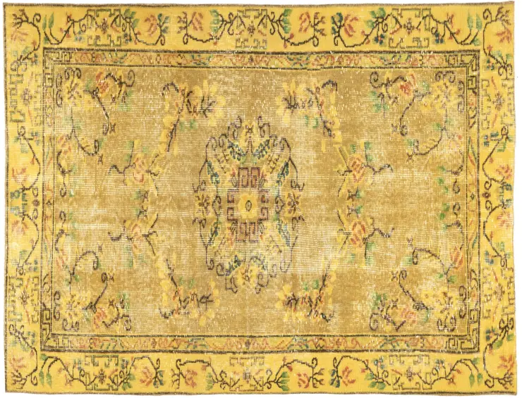 Gul Tyrkia vintage teppe 210 x 110 cm