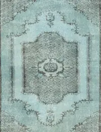 Blau Türkei Vintage Teppich 193 x 107 cm - view 3