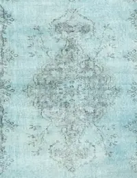 Blau Türkei Vintage Teppich 202 x 110 cm - view 3