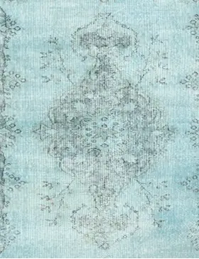 Blå Tyrkiet Vintagetæppe 202 x 110 cm - view 3