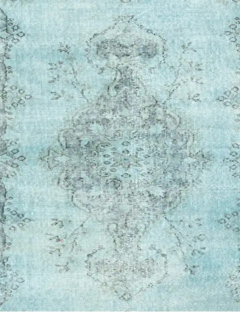 Blau Türkei Vintage Teppich 202 x 110 cm - view 3