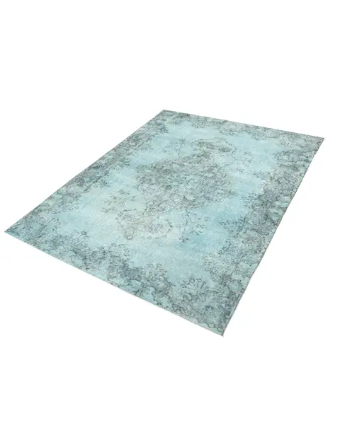 Blau Türkei Vintage Teppich 202 x 110 cm - view 1