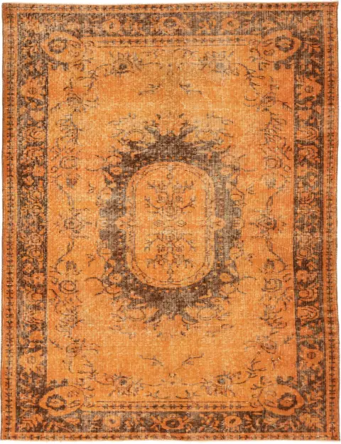 Orange Türkei Vintage Teppich 207 x 114 cm