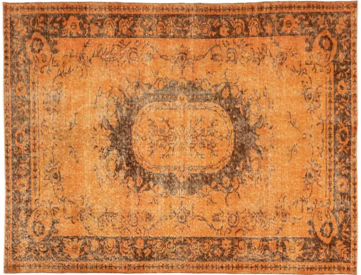 Orange Türkei Vintage Teppich 207 x 114 cm