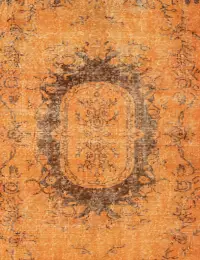 Orange Türkei Vintage Teppich 207 x 114 cm - view 3