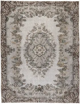 Grau Türkei Vintage Teppich 215 x 115 cm