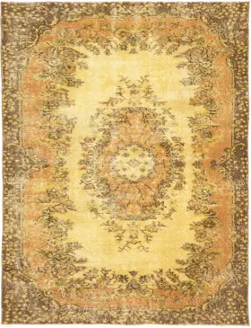 Gul Tyrkiet Vintagetæppe 202 x 116 cm