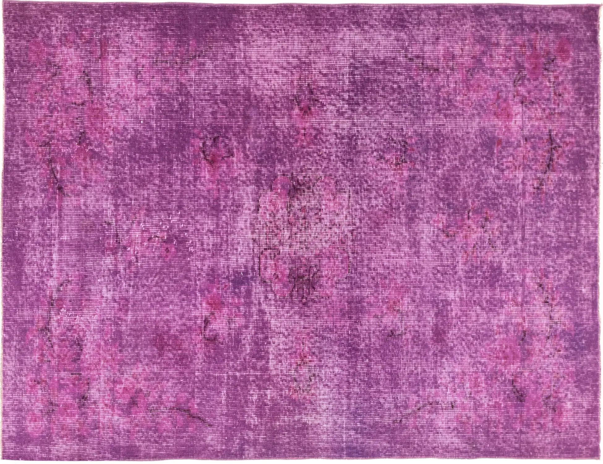 Lila Türkei Vintage Teppich 200 x 112 cm - Einzigartiger handgefertigter Teppich