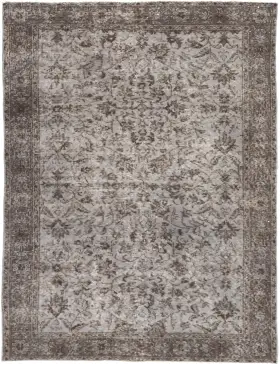 Grå Turkiet vintage matta 201 x 115 cm