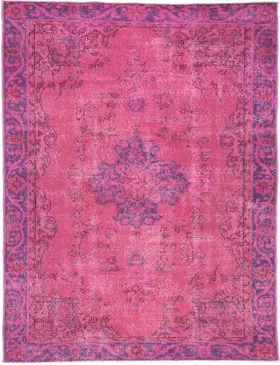 Rosa Turco Tappeto vintage 242 x 137 cm