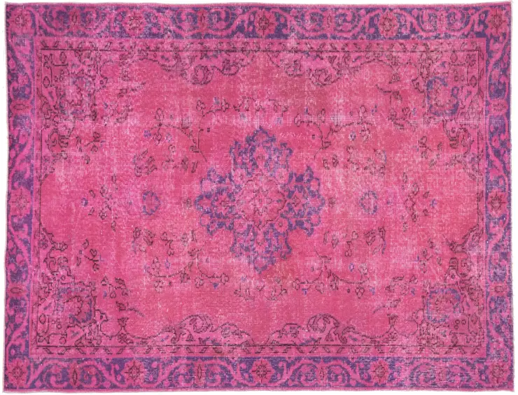Rosa Turco Tappeto vintage 242 x 137 cm