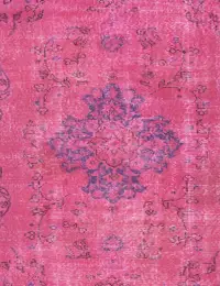 Rosa Turco Tappeto vintage 242 x 137 cm - view 3