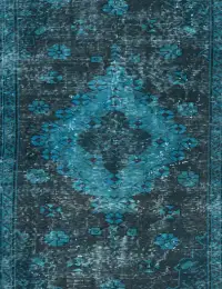 Turchese Turco Tappeto vintage 208 x 113 cm - view 3