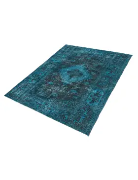 Turquoise Turc Tapis vintage 208 x 113 cm - view 1
