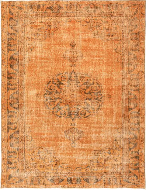 Orange Turkiet vintage matta 210 x 107 cm