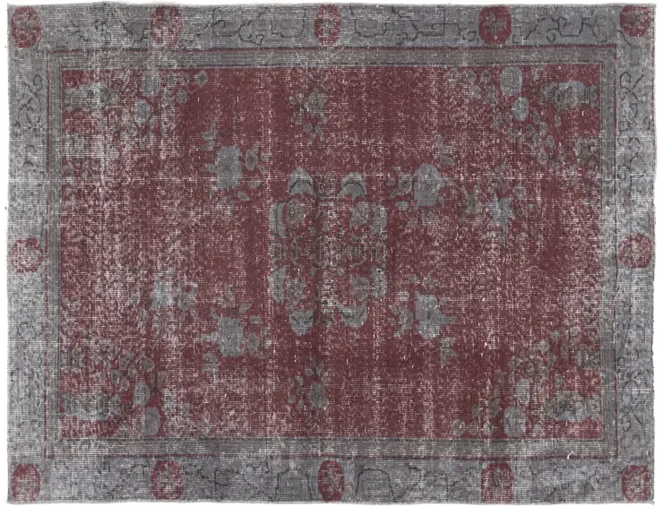 Grå Tyrkia vintage teppe 269 x 105 cm