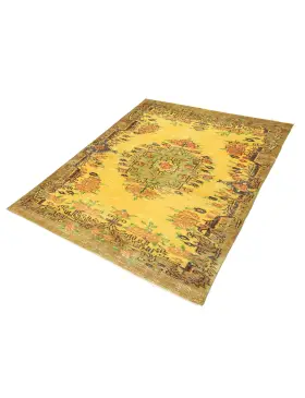Gelb Türkei Vintage Teppich 212 x 130 cm - view 1