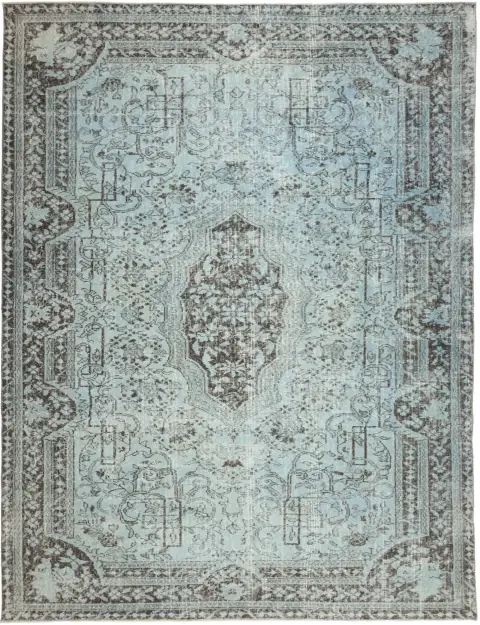 Blå Turkiet vintage matta 286 x 176 cm
