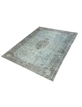 Azul Turquía Alfombra vintage 286 x 176 cm - view 1