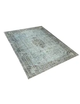 Azul Turquía Alfombra vintage 286 x 176 cm - view 2