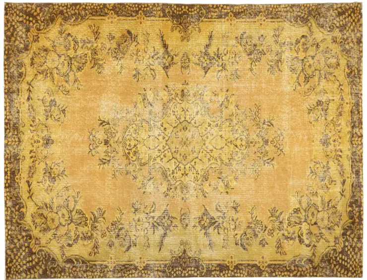 Amarillo Turquía Alfombra vintage 290 x 185 cm