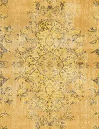Amarillo Turquía Alfombra vintage 290 x 185 cm - view 3