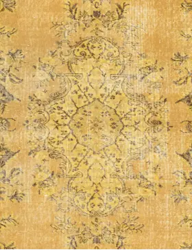 Amarillo Turquía Alfombra vintage 290 x 185 cm - view 3