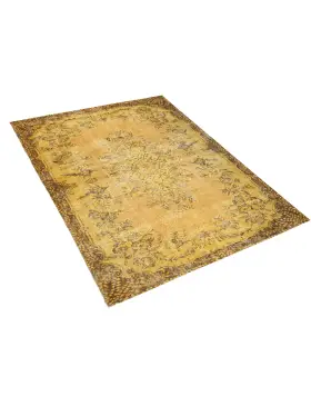 Amarillo Turquía Alfombra vintage 290 x 185 cm - view 2