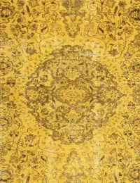 Amarillo Turquía Alfombra vintage 268 x 170 cm - view 3