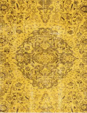 Amarillo Turquía Alfombra vintage 268 x 170 cm - view 3