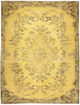 Amarillo Turquía Alfombra vintage 280 x 167 cm