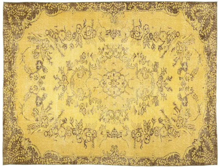 Amarillo Turquía Alfombra vintage 280 x 167 cm