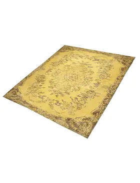 Amarillo Turquía Alfombra vintage 280 x 167 cm - view 1