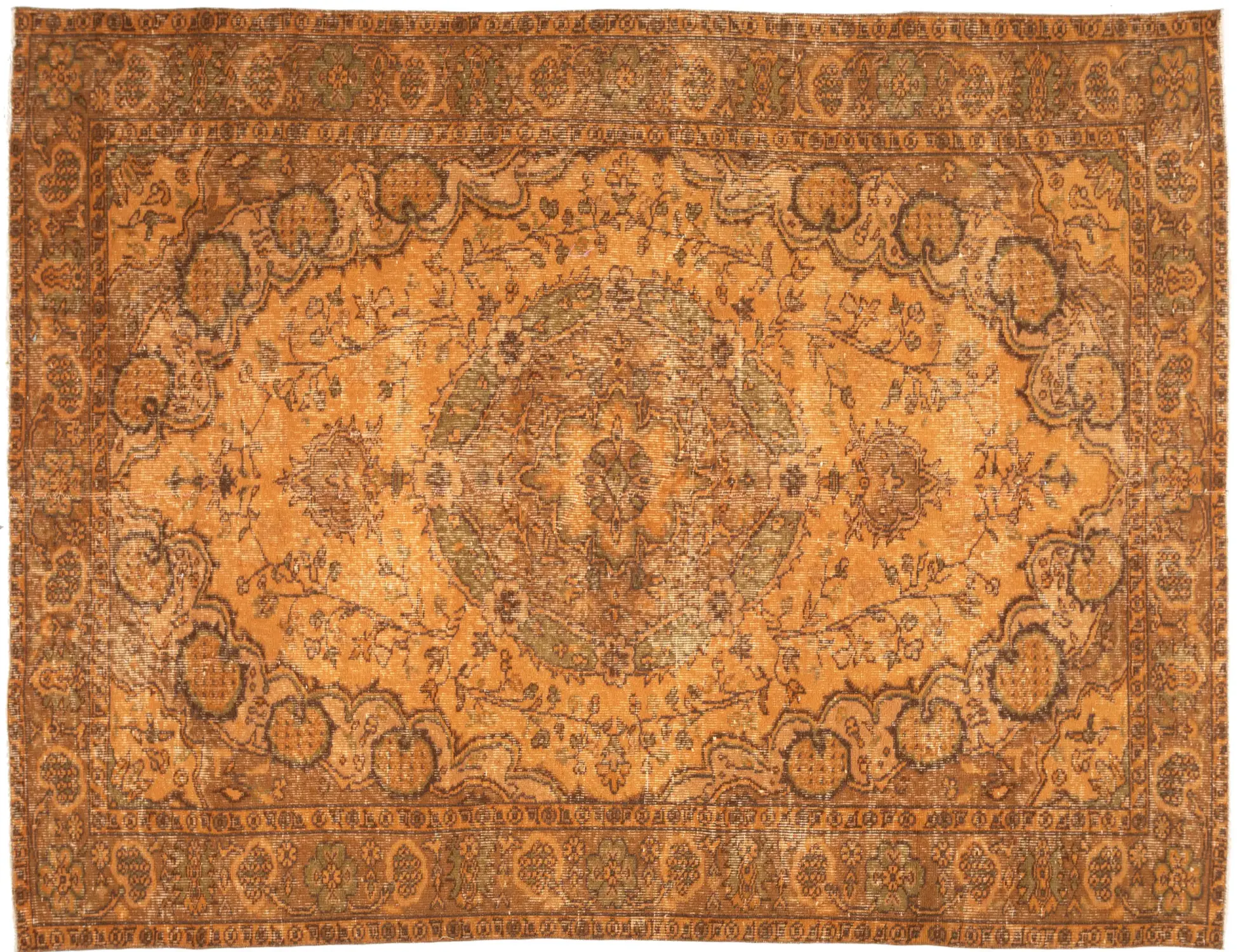 Naranja Turquía Alfombra vintage 267 x 165 cm - Alfombra única hecha a mano