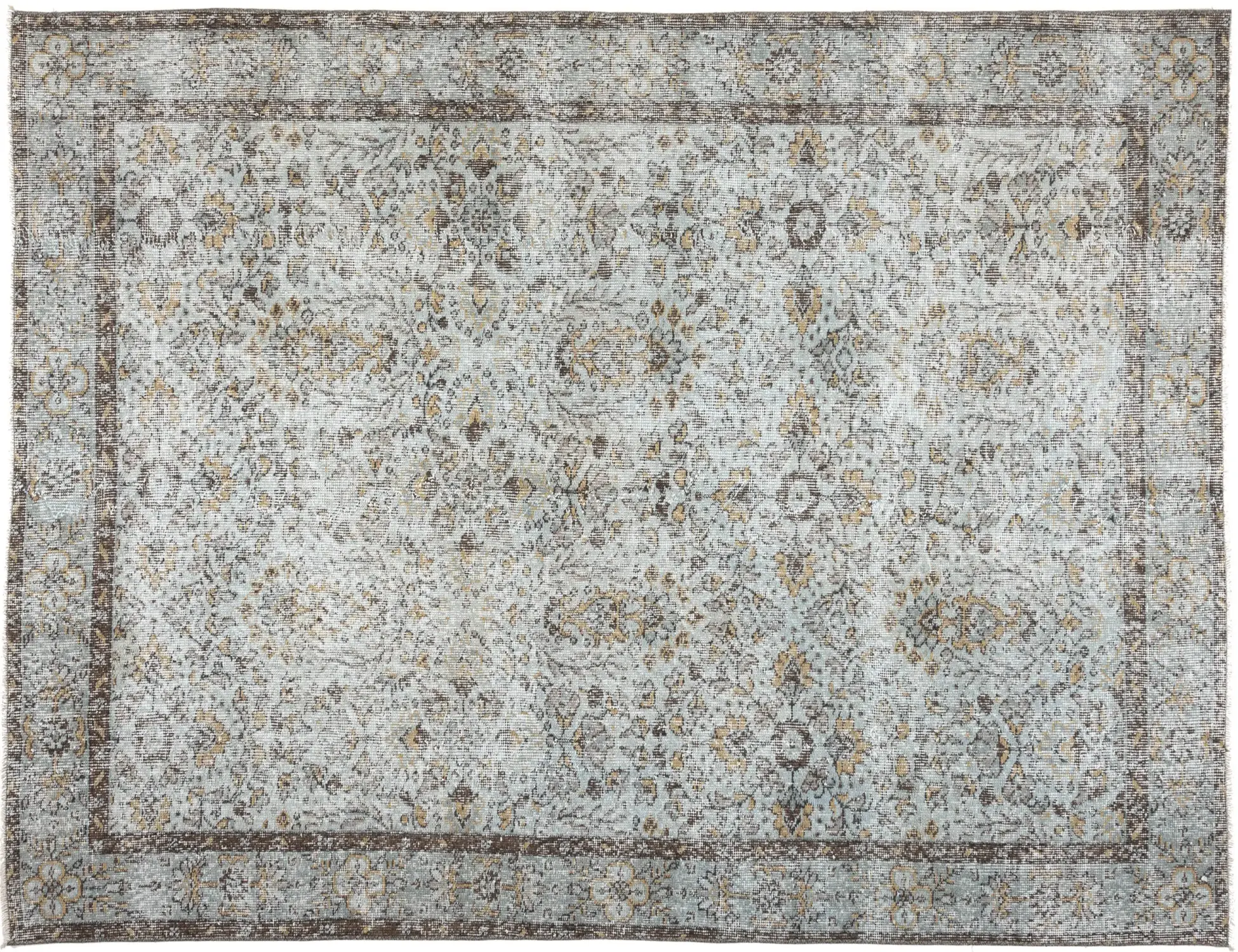 Bleu Turc Tapis vintage 267 x 164 cm - Tapis fait main unique