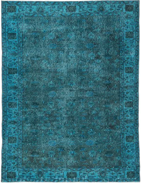 Turchese Turco Tappeto vintage 215 x 114 cm