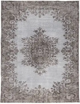 Grå Tyrkiet Vintagetæppe 204 x 115 cm