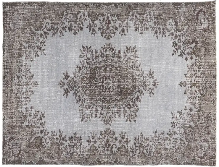 Grå Tyrkiet Vintagetæppe 204 x 115 cm