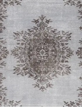 Grå Tyrkiet Vintagetæppe 204 x 115 cm - view 3