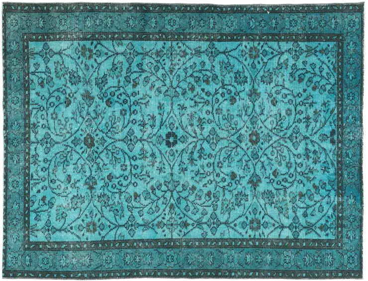 Turchese Turco Tappeto vintage 200 x 112 cm