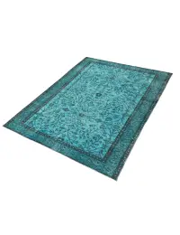 Turchese Turco Tappeto vintage 200 x 112 cm - view 1