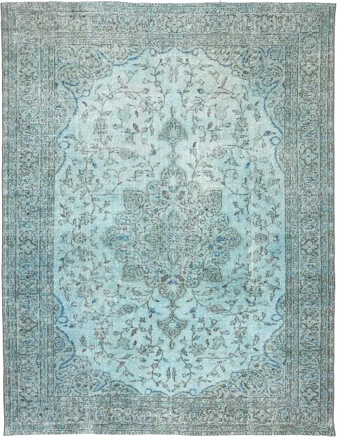 Bleu Turc Tapis vintage 286 x 202 cm