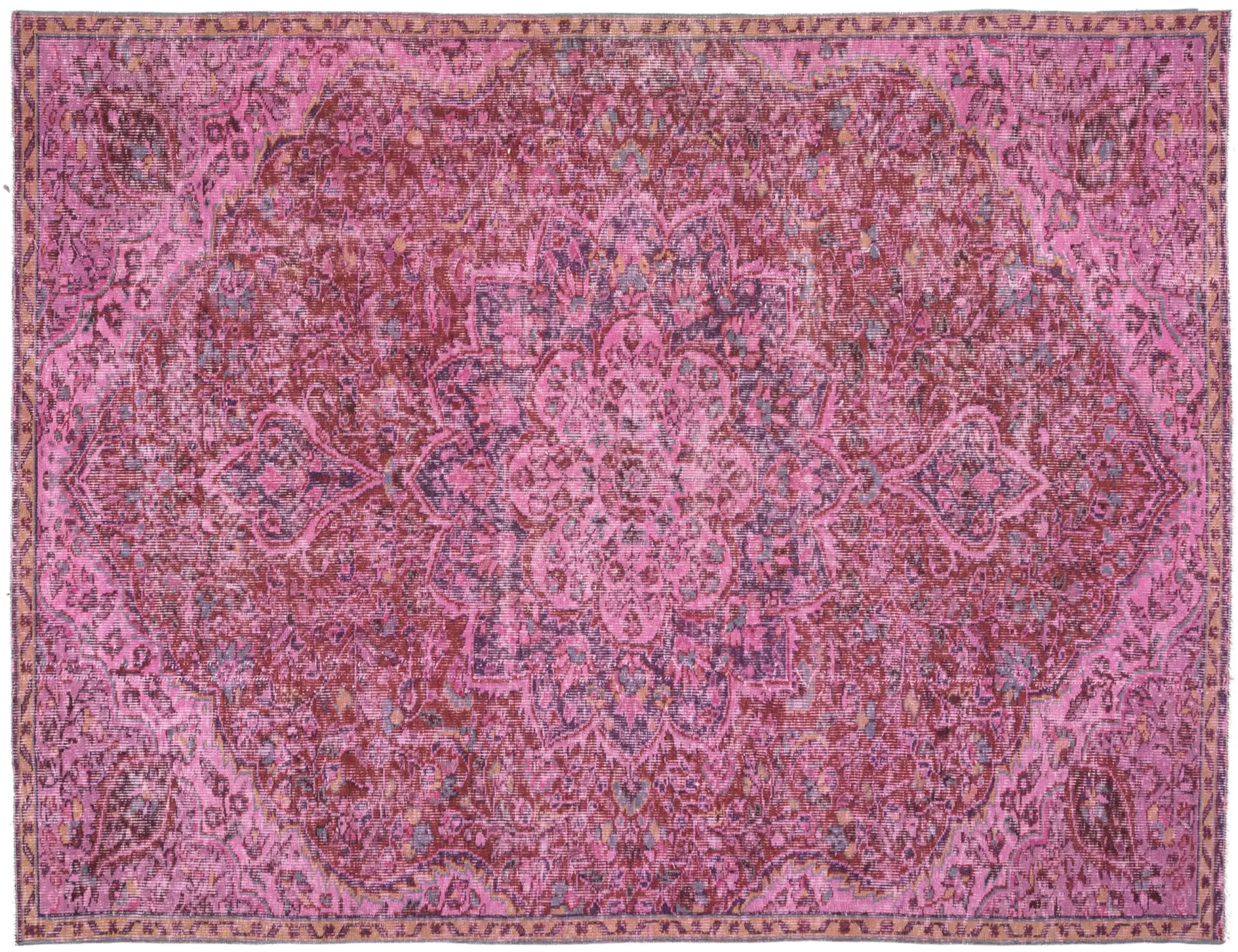 Pink Turkey Vintage Carpet 260 x 154 cm - Unique Handmade Carpet