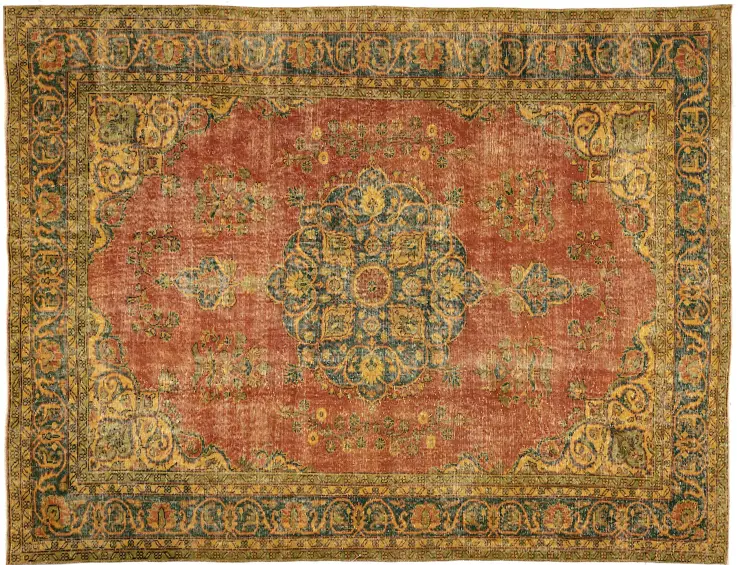 Jaune Turc Tapis vintage 312 x 216 cm