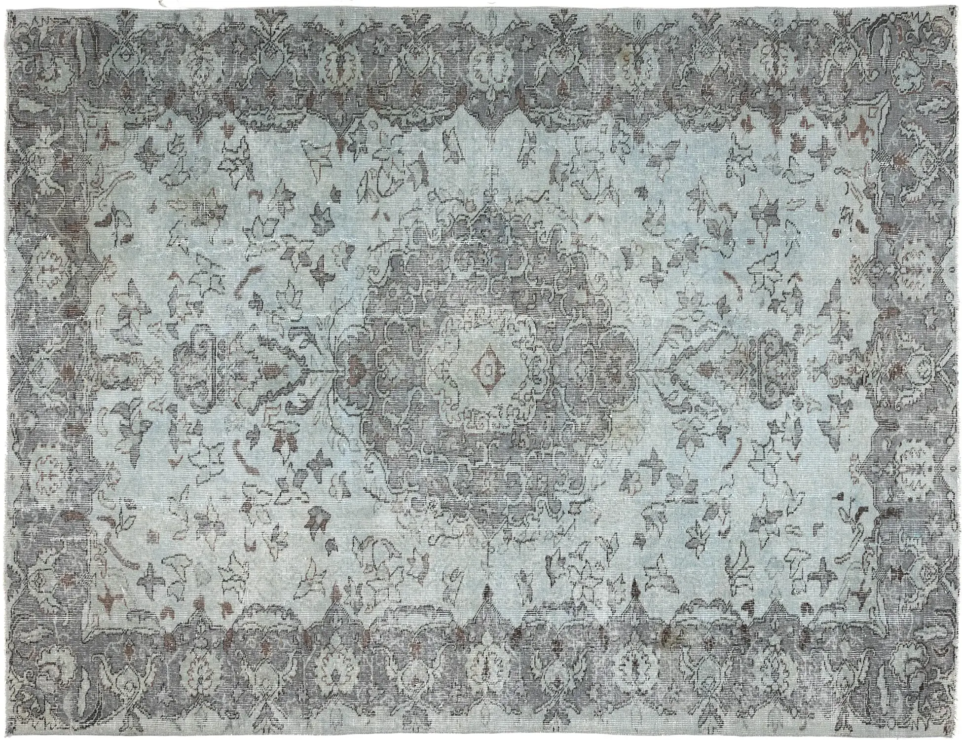 Blu Turco Tappeto vintage 288 x 195 cm - Tappeto unico fatto a mano