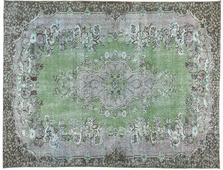 Vert Turc Tapis vintage 274 x 162 cm